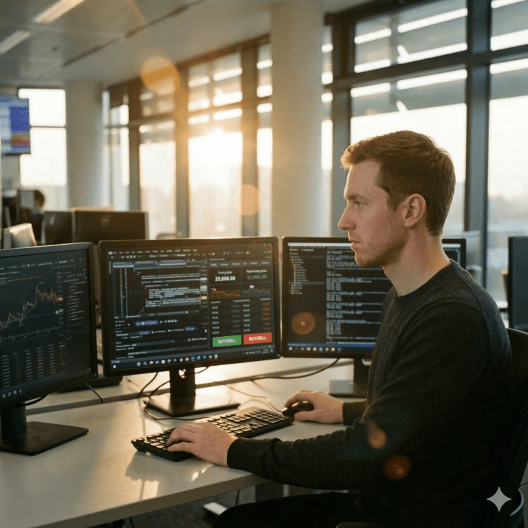 Illustration af automatiseret dataindsamling til kvantitativ handel